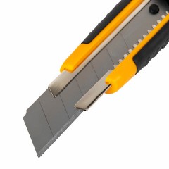 Нож универсальный мощный, 25 мм, BRAUBERG EXTRA, автофиксатор, резиновые вставки, 238731 Нож универсальный мощный, 25 мм, BRAUBERG EXTRA, автофиксатор, резиновые вставки, 238731 - фото 4