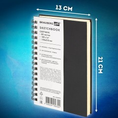 Скетчбук, слоновая кость 140 г/м2 130х210 мм, 80 л., КОЖЗАМ, гребень, BRAUBERG ART CLASSIC, черный, 116475 Скетчбук, слоновая кость 140 г/м2 130х210 мм, 80 л., КОЖЗАМ, гребень, BRAUBERG ART CLASSIC, черный, 116475 - фото 10