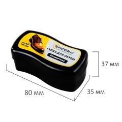 Губка-волна мини для обуви из гладкой кожи БЕСЦВЕТНАЯ, компактный размер, SHEGRA (ШЕГРА), 700775 - фото 5