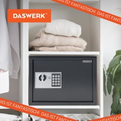 Сейф мебельный DASWERK SC-300EL (300х380х300 мм), электронный замок, графит, 291346 - фото 19