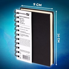 Скетчбук, слоновая кость 140 г/м2 90х140 мм, 80 л., КОЖЗАМ, гребень, BRAUBERG ART CLASSIC, черный, 116474 Скетчбук, слоновая кость 140 г/м2 90х140 мм, 80 л., КОЖЗАМ, гребень, BRAUBERG ART CLASSIC, черный, 116474 - фото 9