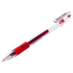 Ручка гелевая с грипом PILOT "G-1 Grip", КРАСНАЯ, корпус прозрачный, узел 0,5 мм, линия письма 0,3 мм, BLGP-G1-5, BLGP-G1-5 R - фото 5