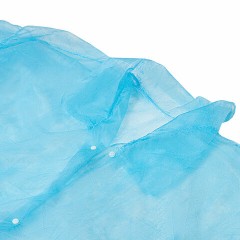 Халат одноразовый голубой на кнопках КОМПЛЕКТ 10 шт., XL, 52-54 размер, 110 см, рукав на резинке, 30 г/м2, ОПТИТРЕЙД Халат одноразовый голубой на кнопках КОМПЛЕКТ 10 шт., XL, 52-54 размер, 110 см, рукав на резинке, 30 г/м2, ОПТИТРЕЙД - фото 4
