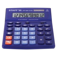 Калькулятор настольный STAFF STF-888-12-BU (200х150 мм) 12 разрядов, двойное питание, СИНИЙ, 250455 Калькулятор настольный STAFF STF-888-12-BU (200х150 мм) 12 разрядов, двойное питание, СИНИЙ, 250455 - фото 4