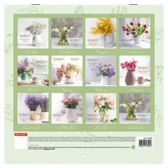 Календарь настенный перекидной 2026 г., BRAUBERG, 12 листов, 28,5х28,5 см, "Цветы", 116930 - фото 17
