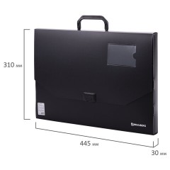 Папка-портфель пластиковая БОЛЬШОГО ФОРМАТА BRAUBERG "ПОРТФОЛИО", А3 (445х310х30 мм), черная, РОССИЯ, 226023 Папка-портфель пластиковая БОЛЬШОГО ФОРМАТА BRAUBERG "ПОРТФОЛИО", А3 (445х310х30 мм), черная, РОССИЯ, 226023 - фото 9