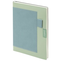 Ежедневник в наборе с ручкой А5, 144x210 мм, BRAUBERG "Style" под кожу, 160 листов, зелёный, 116863 - фото 2