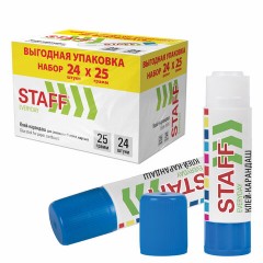 Клей-карандаш 25 г, ВЫГОДНАЯ УПАКОВКА, КОМПЛЕКТ 24 ШТУКИ, STAFF EVERYDAY, 273018 Клей-карандаш 25 г, ВЫГОДНАЯ УПАКОВКА, КОМПЛЕКТ 24 ШТУКИ, STAFF EVERYDAY, 273018 - фото 2