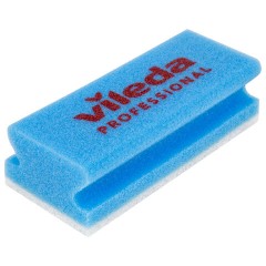 Губки VILEDA PROFESSIONAL профильные "Минимальная жесткость" КОМПЛЕКТ 10 шт., синие, БЕЛЫЙ абразив, 15х7х4,5 см, 102562 - фото 2