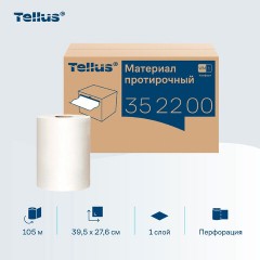 Протирочный нетканый материал Tellus/TORK Advanced, 266 листов в рулоне, 39,5х27,6 см, белый, 352200 - фото 11