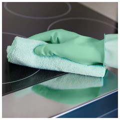 Перчатки VILEDA PROFESSIONAL многоцелевые латексные, МНОГОРАЗОВЫЕ, х/б напыление, ПРОЧНЫЕ, M (средний), зеленый, 174363 - фото 3