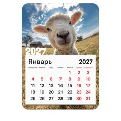 Календарь отрывной на магните на 2027 г., BRAUBERG, 130x180 мм, склейка, "Символ года", 118484
