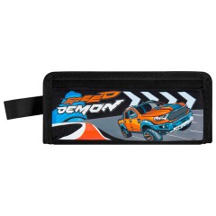 Пенал ЮНЛАНДИЯ ЮНИОР, 2 отделения, с ручкой, полиэстер, "Speed demon", 21х8х6 см, 273817 Пенал ЮНЛАНДИЯ ЮНИОР, 2 отделения, с ручкой, полиэстер, "Speed demon", 21х8х6 см, 273817 - фото 2