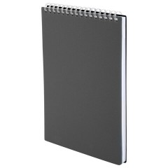 Блокнот А5, 80 л., силиконовый гребень, обложка пластик, клетка, BRAUBERG, серый, 117562 - фото 5