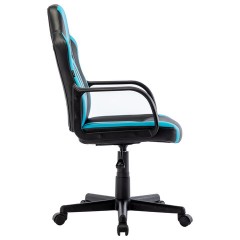 Кресло компьютерное BRABIX "Stripe GM-202", экокожа, черное/голубое, 532509 Кресло компьютерное BRABIX "Stripe GM-202", экокожа, черное/голубое, 532509 - фото 2