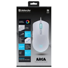 Мышь проводная DEFENDER Arga GM-049, 1200/1800/2400/3600 dpi, 5 кнопок + 1 колесо-кнопка, белый, 52048 - фото 7