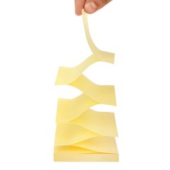 Блок самоклеящийся (стикеры) Z-сложения, BRAUBERG ZigZag, 76х76 мм, 100 л., желтый, для диспенсера, 116681 - фото 5