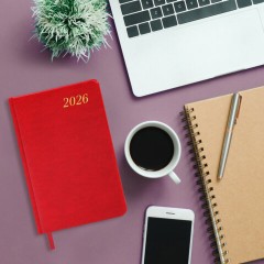 Ежедневник датированный 2026 А5 138x213 мм, BRAUBERG "Iguana", под кожу, красный, 117055 - фото 13