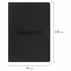 Обложка для паспорта, мягкий полиуретан, "PASSPORT", черная, STAFF, 238407 Обложка для паспорта, мягкий полиуретан, "PASSPORT", черная, STAFF, 238407 - фото 7