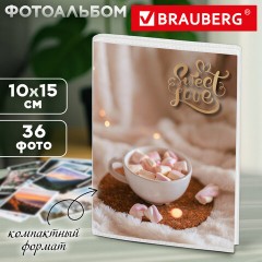 Фотоальбом BRAUBERG "Sweet love" на 36 фото 10х15 см, мягкая обложка, 391434 - фото 10