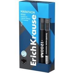 Ручка-роллер Erich Krause "Marathon", ЧЕРНАЯ, ДЛИНА ПИСЬМА 1200 м, узел 0,5 мм, линия письма 0,4 мм, 62111 - фото 3