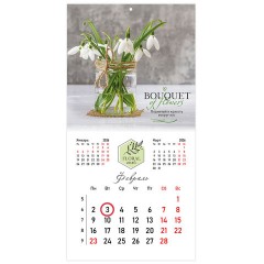 Календарь настенный перекидной 2026 г., BRAUBERG, 12 листов, 28,5х28,5 см, "Цветы", 116930 - фото 4