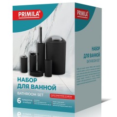 Набор аксессуаров для ванной комнаты, 6 предметов, белый/глянцевый хром, пластик, PRIMILA (ПРИМИЛА), 700122 - фото 2