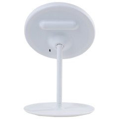 Зеркало настольное с LED-подсветкой для макияжа, диаметр 17 см, 3 режима свечения, аккумулятор 800 mAh, цвет белый, WBZ (ВБЗ), 609332 - фото 3