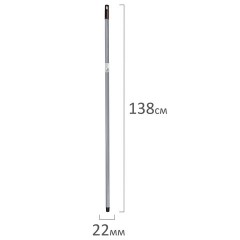 Черенок рукоятка для инвентаря 138 см, еврорезьба, металлопластик 0,35 мм, серый, BOOMHOUSE (БУМХАУС) XL, 702233 - фото 5