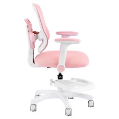Кресло детское с подставкой для ног BRABIX KIDS "MG-215", сетка/ткань TW, розовое, 533311 - фото 3