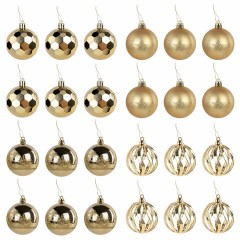 Шары ёлочные 24 шт., 6 см, "Fine Gold", пластик, золотистые, туба, ЗОЛОТАЯ СКАЗКА, 592170 Шары ёлочные 24 шт., 6 см, "Fine Gold", пластик, золотистые, туба, ЗОЛОТАЯ СКАЗКА, 592170 - фото 2
