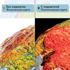 Глобус физический / политический GLOBEN "Классик Евро", 25 см, рельефный, с подсветкой, Ке022500195 Глобус физический / политический GLOBEN "Классик Евро", 25 см, рельефный, с подсветкой, Ке022500195 - фото 20