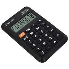 Калькулятор карманный BRAUBERG DC-210N (63х98 мм), 8 разрядов, черный, 272953 - фото 4