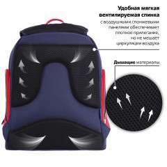 Рюкзак BRAUBERG CLASSIC, легкий каркас, премиум материал, "Lion", синий, 37х32х21 см, 228829 Рюкзак BRAUBERG CLASSIC, легкий каркас, премиум материал, "Lion", синий, 37х32х21 см, 228829 - фото 10