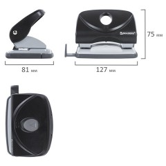Дырокол BRAUBERG "Original", до 20 листов, черный, 222539 Дырокол BRAUBERG "Original", до 20 листов, черный, 222539 - фото 5