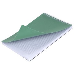 Блокнот А5, 80 л., силиконовый гребень, обложка пластик, клетка, BRAUBERG, зеленый, 117560 - фото 3