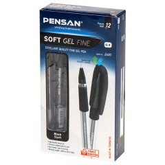Ручка гелевая с грипом PENSAN "Soft Gel Fine", ЧЕРНАЯ, игольчатый узел 0,5 мм, линия 0,4 мм, 2420/12 Ручка гелевая с грипом PENSAN "Soft Gel Fine", ЧЕРНАЯ, игольчатый узел 0,5 мм, линия 0,4 мм, 2420/12 - фото 9