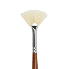 Кисть художественная профессиональная BRAUBERG ART CLASSIC, щетина, веерная, № 6, длинная ручка, 200744 - фото 3