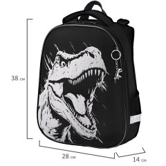 Ранец BRAUBERG SHINY, 2 отделения, с брелком, Scary dino, СВЕТЯЩИЙСЯ РИСУНОК, 38х28х14 см, 273143 Ранец BRAUBERG SHINY, 2 отделения, с брелком, Scary dino, СВЕТЯЩИЙСЯ РИСУНОК, 38х28х14 см, 273143 - фото 13