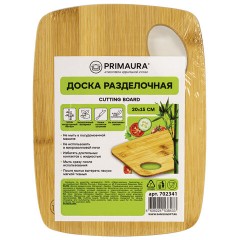 Доска разделочная БАМБУКОВАЯ, 20х15х1 см, отверстие для подвеса, PRIMAURA (ПРИМАУРА) CLASSIC, 702341 - фото 5