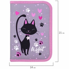 Пенал BRAUBERG, 1 отделение, 2 откидные планки, полиэстер, 21х14 см, "Elegant cat", 271514 Пенал BRAUBERG, 1 отделение, 2 откидные планки, полиэстер, 21х14 см, "Elegant cat", 271514 - фото 7