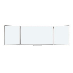 Доска магнитно-маркерная 3-х элементная 100х150/300 см, 5 рабочих поверхностей, белая, BRAUBERG, 231708