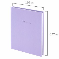Блокнот МАЛЫЙ ФОРМАТ 110х147 мм, А6, 80 л., твердый, клетка, BRAUBERG "Minimal", сиреневый, 116448 Блокнот МАЛЫЙ ФОРМАТ 110х147 мм, А6, 80 л., твердый, клетка, BRAUBERG "Minimal", сиреневый, 116448 - фото 2