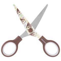Ножницы 130 мм, коричневые, с цветной печатью "Милые котики", BRAUBERG CUTE CATS, 238957 - фото 6