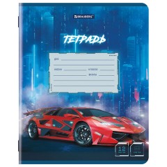 Тетрадь 12 л. BRAUBERG клетка, обложка картон, SPORT CARS, 107778 - фото 6
