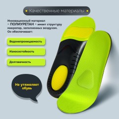 Стельки для кроссовок СПОРТИВНЫЕ КАРКАСНЫЕ, материал PU PRO SPORT, размер RU 40-41 / EU 41-42, с линиями выреза, SHEGRA (ШЕГРА), 700767 - фото 13