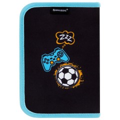 Пенал BRAUBERG с наполнением, 1 отделение, 1 откидная планка, 24 предмета, 21х14 см, "Play sleep repeat", 272353 Пенал BRAUBERG с наполнением, 1 отделение, 1 откидная планка, 24 предмета, 21х14 см, "Play sleep repeat", 272353 - фото 3