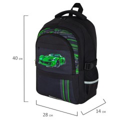 Рюкзак BRAUBERG VIBE, 2 отделения, 5 карманов, "Green car", 40х28х14 см, 272088 Рюкзак BRAUBERG VIBE, 2 отделения, 5 карманов, "Green car", 40х28х14 см, 272088 - фото 8