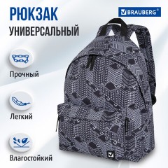 Рюкзак BRAUBERG СИТИ-ФОРМАТ универсальный, "Night city", черный, 41х32х14 см, 271679 Рюкзак BRAUBERG СИТИ-ФОРМАТ универсальный, "Night city", черный, 41х32х14 см, 271679 - фото 11