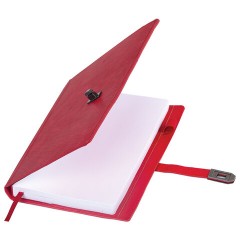 Ежедневник недатированный А5 152х220 мм BRAUBERG "Sirius", под кожу, застежка 160 л., красный, 116212 - фото 5